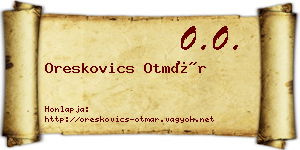 Oreskovics Otmár névjegykártya